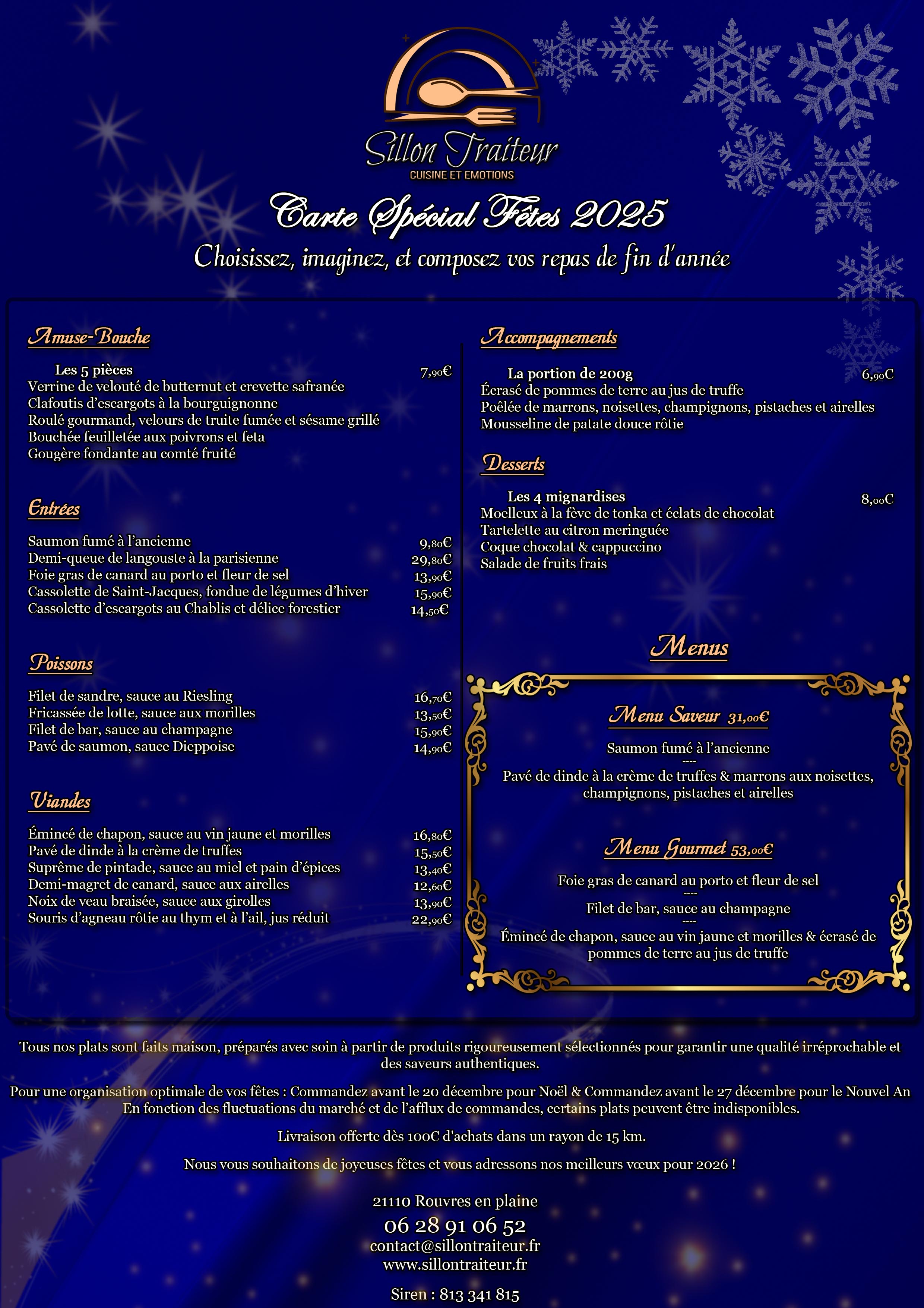 Saint Valentin - Sillon Traiteur Dijon